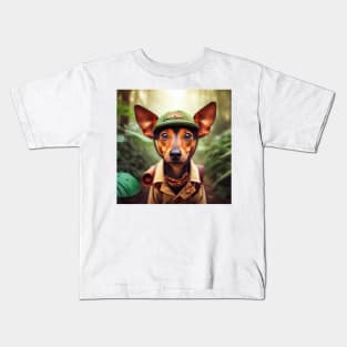 My wandering pet, he is a trailblazer! Kids T-Shirt